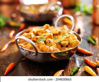 Indian Chicken Curry In Balti Dish