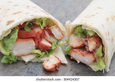 Indian Chicken Tikka Wrap