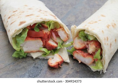 Indian Chicken Tikka Wrap