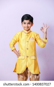 Indian Child On Traditional Wear