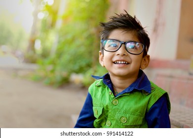 Indian Child Wear Eyeglass