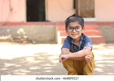 Indian Child Wearing Eyeglasses