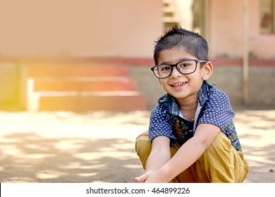 Indian Child Wearing Eyeglasses