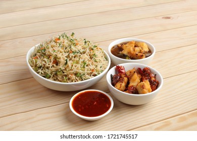 Indian Chinies Combo Veg Fried Ricr Stock Photo (Edit Now) 1721745517