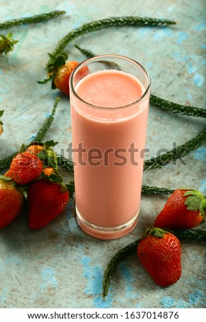 Indian cuisine- delicious rose milk- gheer, healthy vegan diet drink
