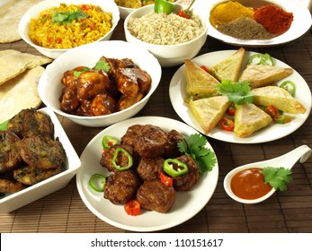 Indian cuisine: main courses, appetizers and spices