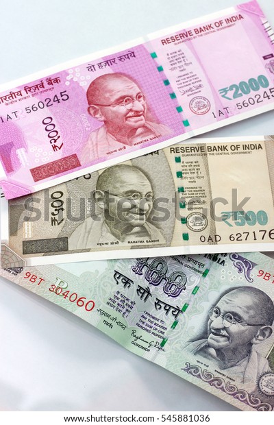 Indian Currency 100 500 2000 Rupee Stock Photo (Edit Now) 545881036