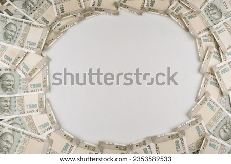 Indian currency note frame with text space