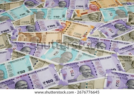 Indian currency notes for backgrounds 