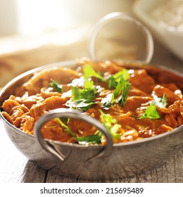 indian curry - chicken tikka masala in balti dish