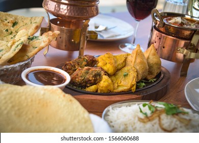 Indian Entree Plate With Samosa 