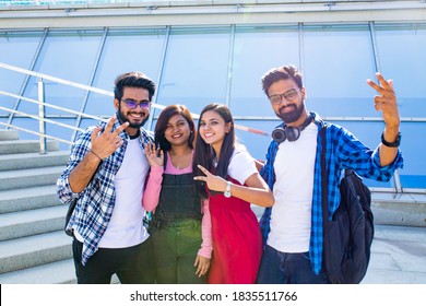 Indian Ethnicity Friendship Togetherness In Park On Sunny Day