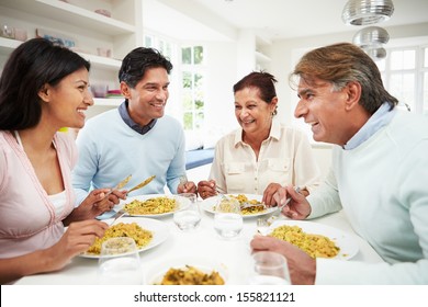 Indian Family Eating Meal Home Stock Photo (Edit Now) 155717297