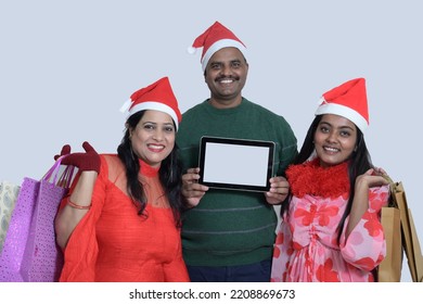 Indian Family Enjoying On Christmas Time Together