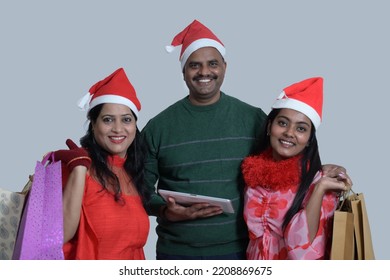 Indian Family Enjoying On Christmas Time Together