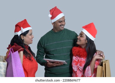 Indian Family Enjoying On Christmas Time Together