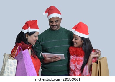 Indian Family Enjoying On Christmas Time Together