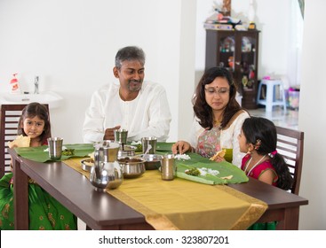 Indian Family Having A Meal