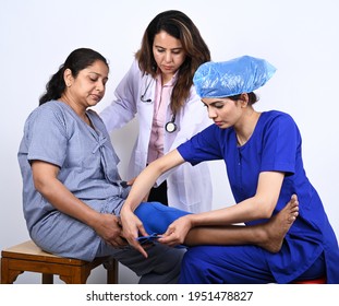 Indian Female Doctor Doing Health Checkup