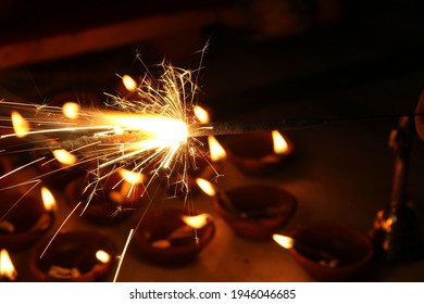 Indian Fire Crakers On Diwali For Celebrations