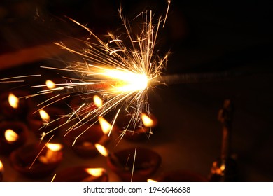 Indian Fire Crakers On Diwali For Celebrations