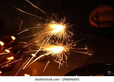 Indian Fire Crakers On Diwali For Celebrations