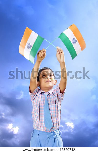 Indian Flag Child Hand Stock Photo 412320712 | Shutterstock