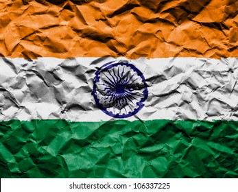 Indian Flag Painted On White Paper Stock Photo 120389818 | Shutterstock