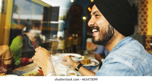 Indian Food Eating Cuisine Togetherness Concept