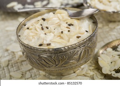 Indian Food, Kheer, Rice Dessert.