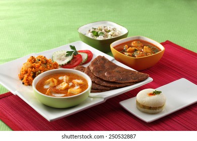 Indian Food Navratri Thaali On A Platter