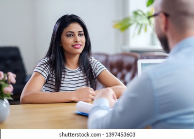 Indian Girl Attending Job Interview Stock Photo 1407061823 | Shutterstock