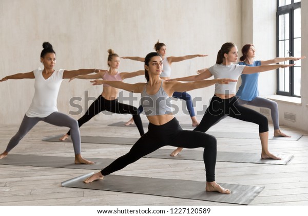 Indian Girl Diverse Group Young Sporty Stock Photo 1227120589 ...