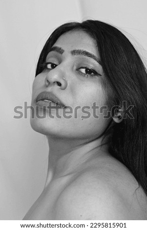 Indian Girl portraits  Monochrome black and white