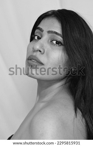 Indian Girl portraits  Monochrome black and white