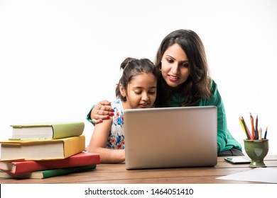 Indian Girl Studying Mother Teacher Study Stock Photo 1464051410 ...