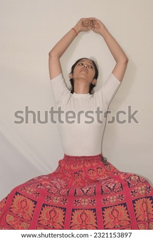 Indian Girl wearing Rajasthani Skirt
