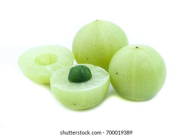 Indian Gooseberry Or Emblic Isolated On White Background