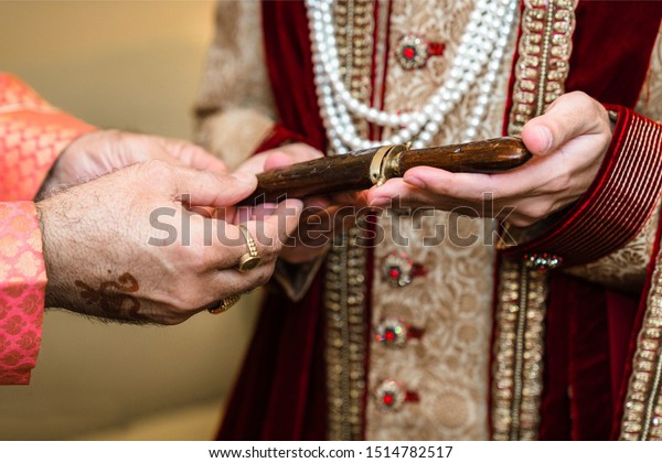 Indian Groom Receiving Wedding Kipran Gift Stock Photo Edit Now