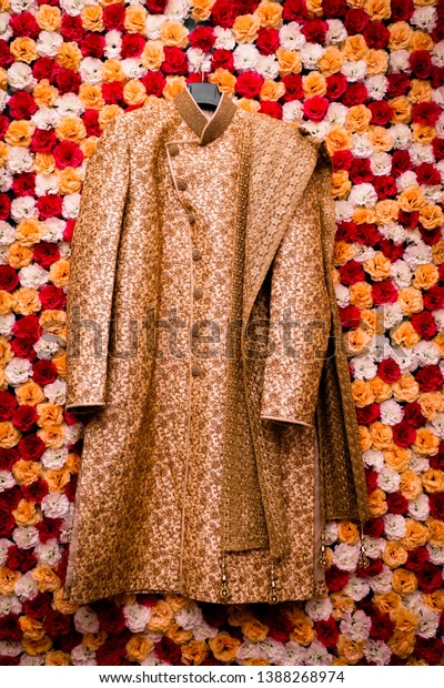 Indian Grooms Sherwani Design Indian Wedding Stock Photo Edit Now