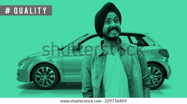 Indian Guy Car\
Transportation Concept
