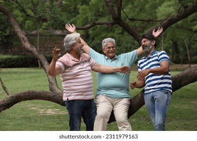 Indian happy male seniors life enjoying in garden - Powered by Shutterstock