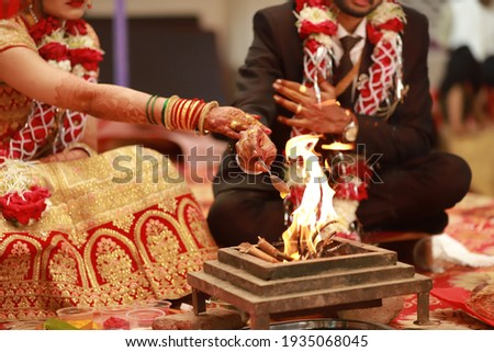  Indian Hindu traditional wedding hawan 