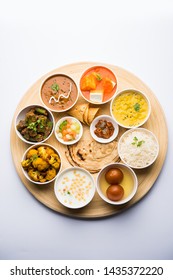 Indian Hindu Veg Thali / Food Platter, Selective Focus