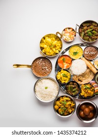 Indian Hindu Veg Thali / Food Platter, Selective Focus