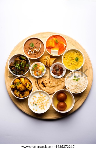 Indian Hindu Veg Thali Food Platter Stock Photo (Edit Now) 1435372217