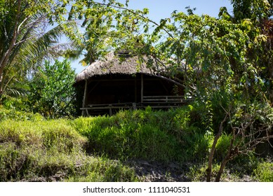 Indian houses of the Mentawai tribe, Palau Siberut, Mentawai Islands, Sumatra, Indonesia, June, 2016