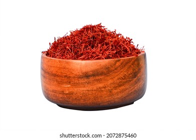 Indian Kashmiri Saffron With Wooden Bowl