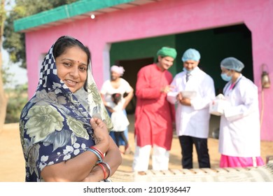 An Indian Lady Doctor Going To Village For Health Checkup