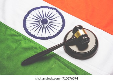 Indian Law Concept Showing Wooden Gavel Stock Photo 710676394 ...